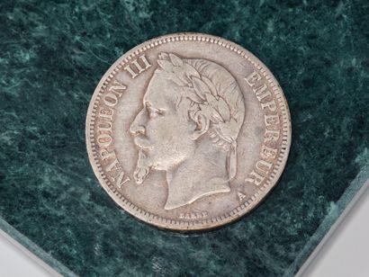 Pièce de 5 francs en argent Napoléon III...