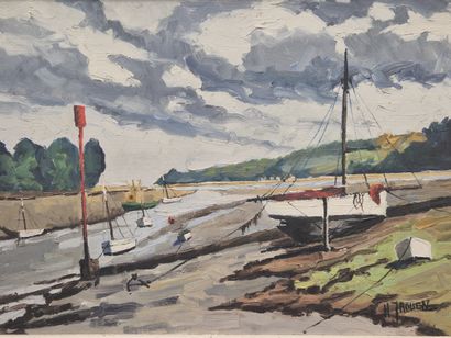 Henry JAOUEN (XXe siècle) 
Bas de la rivière...