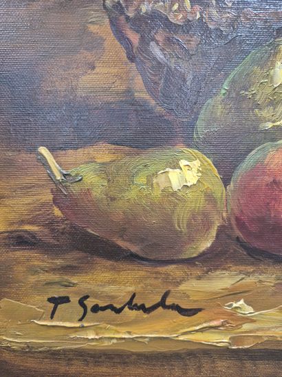 Ecole du XX e siècle
Nature morte aux pommes...