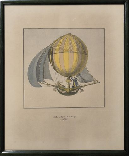 Réunion de 6 gravures en couleurs encadrées...
