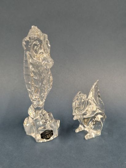SAINT-LOUIS
Suite de deux sujets en cristal...