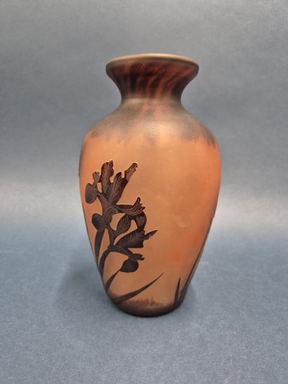 LA ROCHERE 
Vase en verre multicouche à décor...