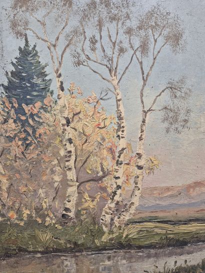 Ecole du XXe siècle 
Le ruisseau 
Huile sur...