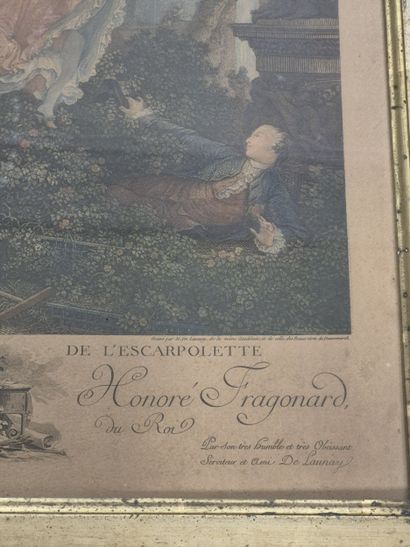 Ensemble de deux gravures comprenant : 
-...