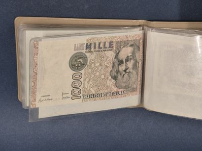 Lot de billets de banque divers dont 1 billet...