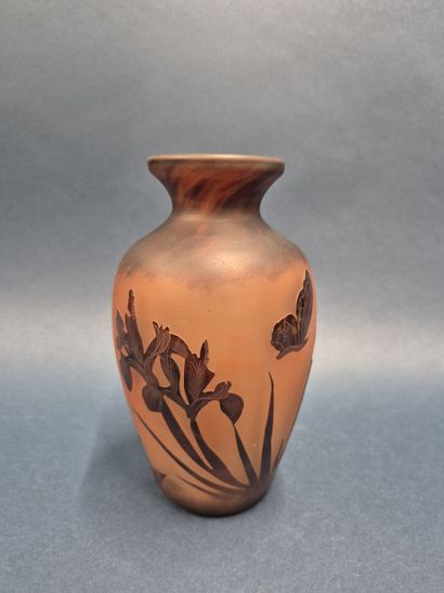 LA ROCHERE 
Vase en verre multicouche à décor...