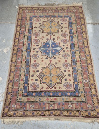 Tapis Sinkiang (chaine et trame en coton,...