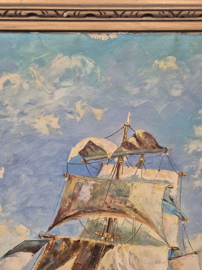 Ecole du Xxe siècle 
Marine
Huile sur toile,...