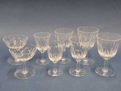 BACCARAT 
Service de verrerie comprenant...