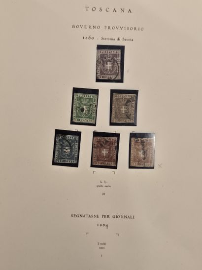 Dans un classeur, collection de timbres des...