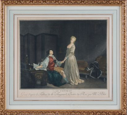 D'après Jean Honoré FRAGONARD 
Le contrat...