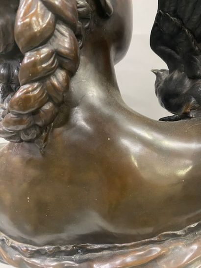 After Auguste Moreau - Bust of a young woman...