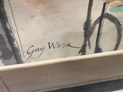 Guy WEIR - Shiva in the street of Madurai
Watercolor
Signed...