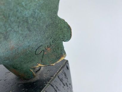 Miguel GUIA 
Reflection 
Bronze with green...