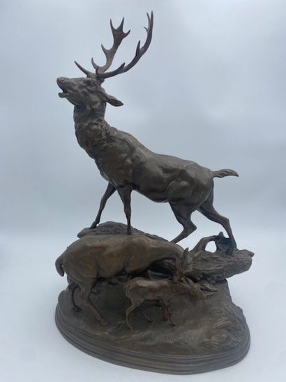 After Hippolyte HEIZLER - The stag bellow...
