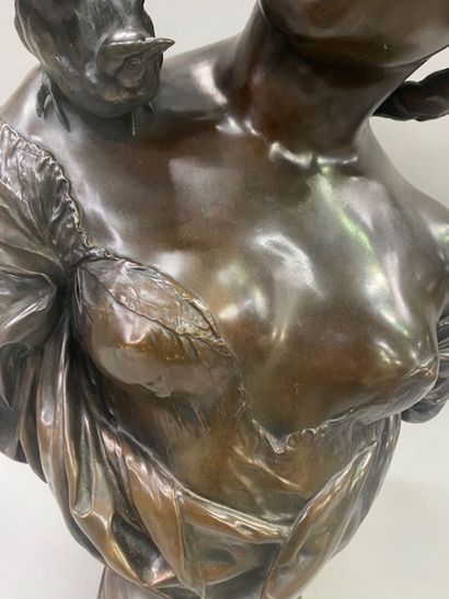 After Auguste Moreau - Bust of a young woman...