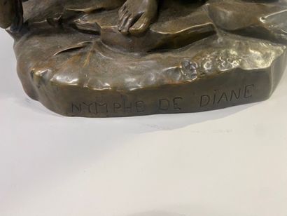 After Eugène-Antoine AIZELIN - Nymph of Diana
Bronze...