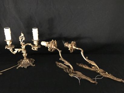Cage chandelier with 6 bronze pendants. 2...