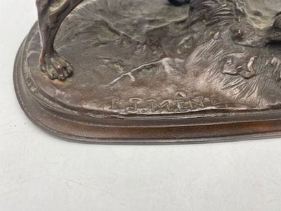 After Pierre-Jules MENE - A dog on the prowl
Bronze...