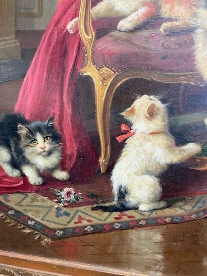 Léon HUBERT (1858 - 1928)
Kittens in the...