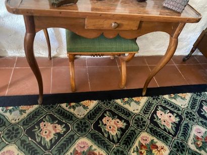 A walnut writing table - Chippendale style...