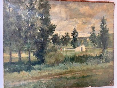 Y GIRONDEAU
Young women playing in the orchard
Oil...