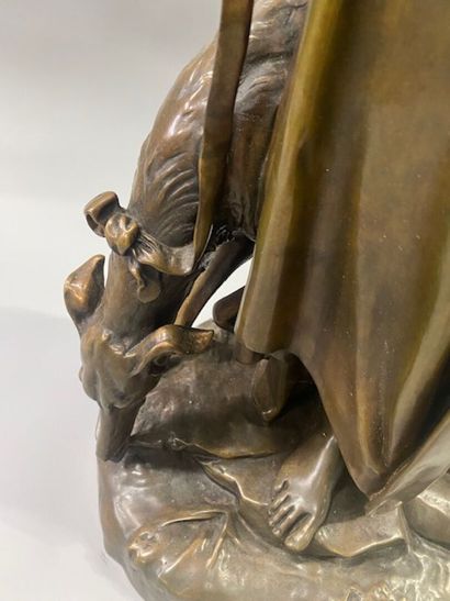 After Eugène-Antoine AIZELIN - Nymph of Diana
Bronze...