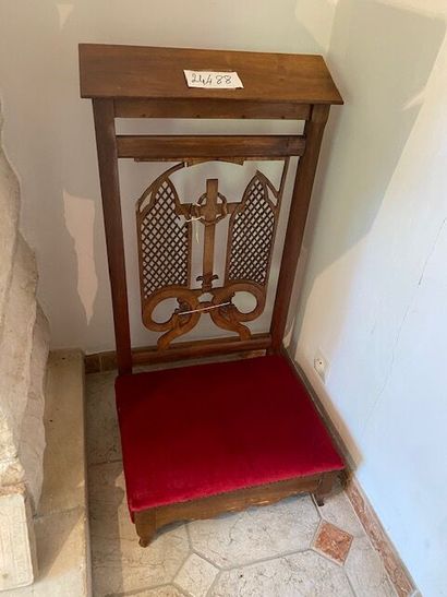 A Prie-Dieu chair in natural openwork wood
XIXth...