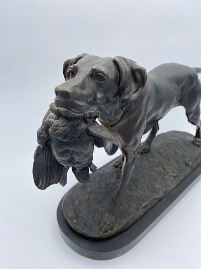 Jules MOIGNIEZ (1835-1894)
Stopping dog
Bronze...