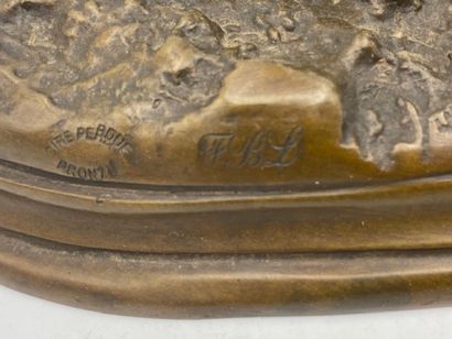 After Jules MOIGNIEZ - A pointing dog
Bronze...