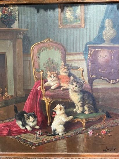 Léon HUBERT (1858 - 1928)
Kittens in the...