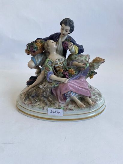 CAPPO DI MONTE
Polychrome porcelain group...