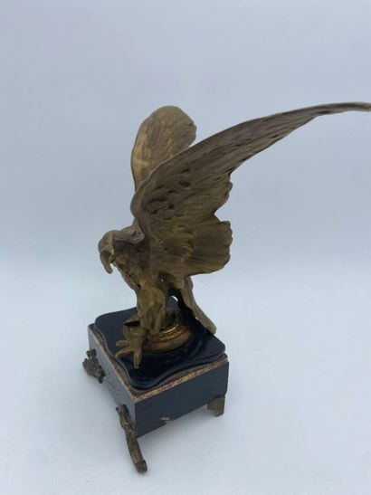 A bronze eagle on a marble base
(completely...