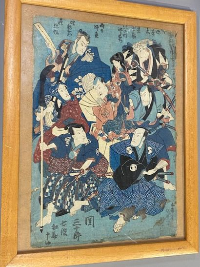 Une estampe japonaise - Scène de guerriers
H...