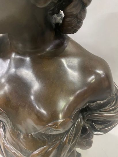 After Auguste Moreau - Bust of a young woman...