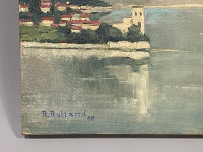 R.ROLLAND - View of a lake
Oil on canvas...