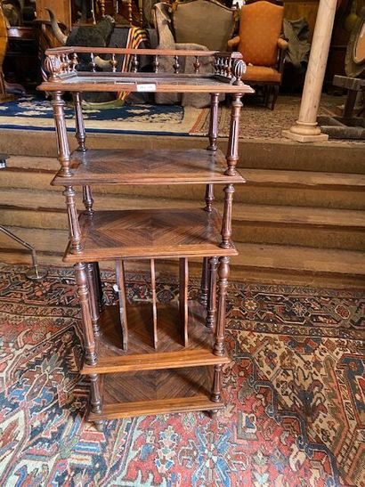 Meuble de musique en palissandre et bois...