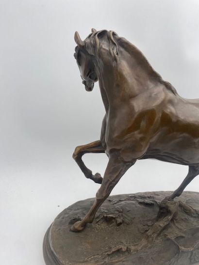 After Pierre-Jules MENE - A horse
Bronze...