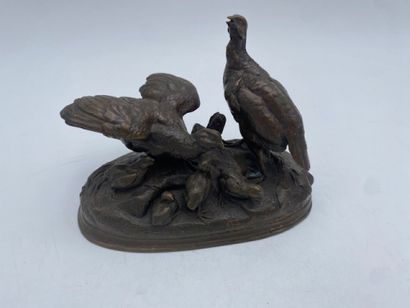 After Jules MOIGNIEZ - A pair of partridges...