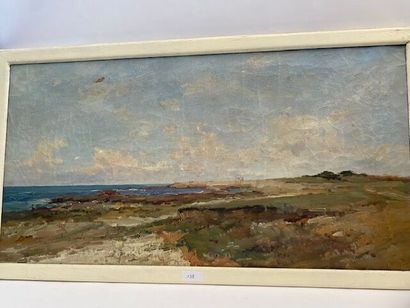F.PELLETIERS - View of a seaside in Brittany
Oil...