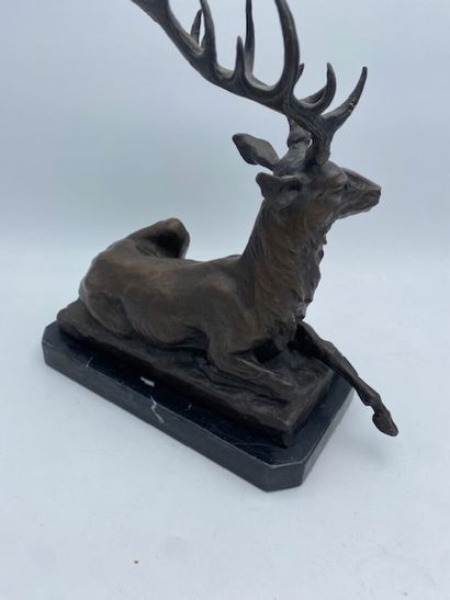 DC AHERT - A seated deer
Bronze with medal...