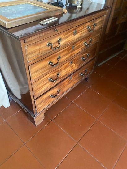 A mahogany and mahogany veneered chest of...