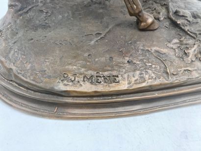 After Pierre-Jules MENE - A horse
Bronze...