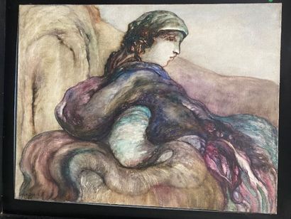 G MURIQUE - The reclining woman
Oil on canvas...