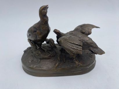 After Jules MOIGNIEZ - A pair of partridges...
