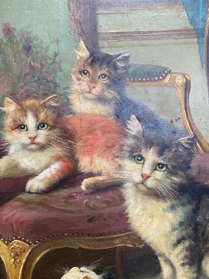 Léon HUBERT (1858 - 1928)
Kittens in the...