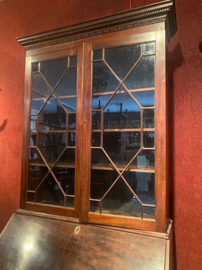 A scriban bookcase in mahogany and mahogany...
