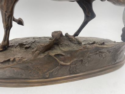After Pierre-Jules MENE - A horse
Bronze...