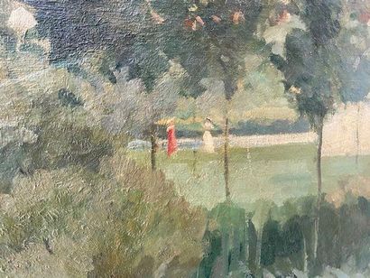 Y GIRONDEAU
Young women playing in the orchard
Oil...