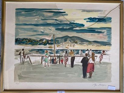 YVES BRAYER
Beachfront
Color lithograph
Signed...